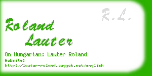 roland lauter business card